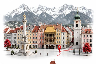Innsbruck — illustrative Stadtansicht