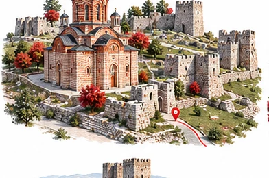 Kruševac — illustrative Stadtansicht