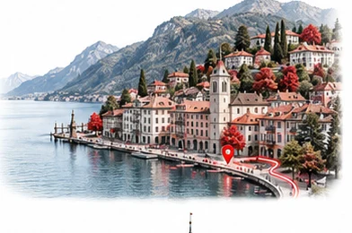 Lugano — illustrative Stadtansicht