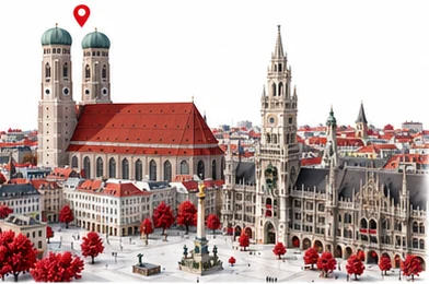 München — ilustrativni prikaz grada