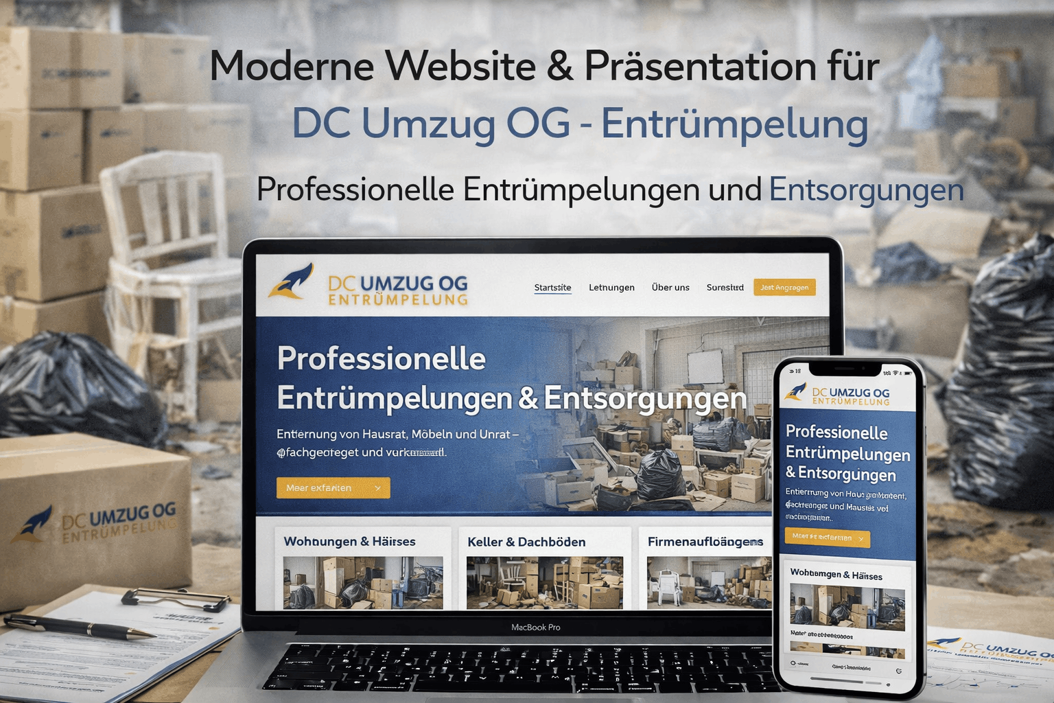 Entrümpelung haben wir eine moderne Website entwickelt