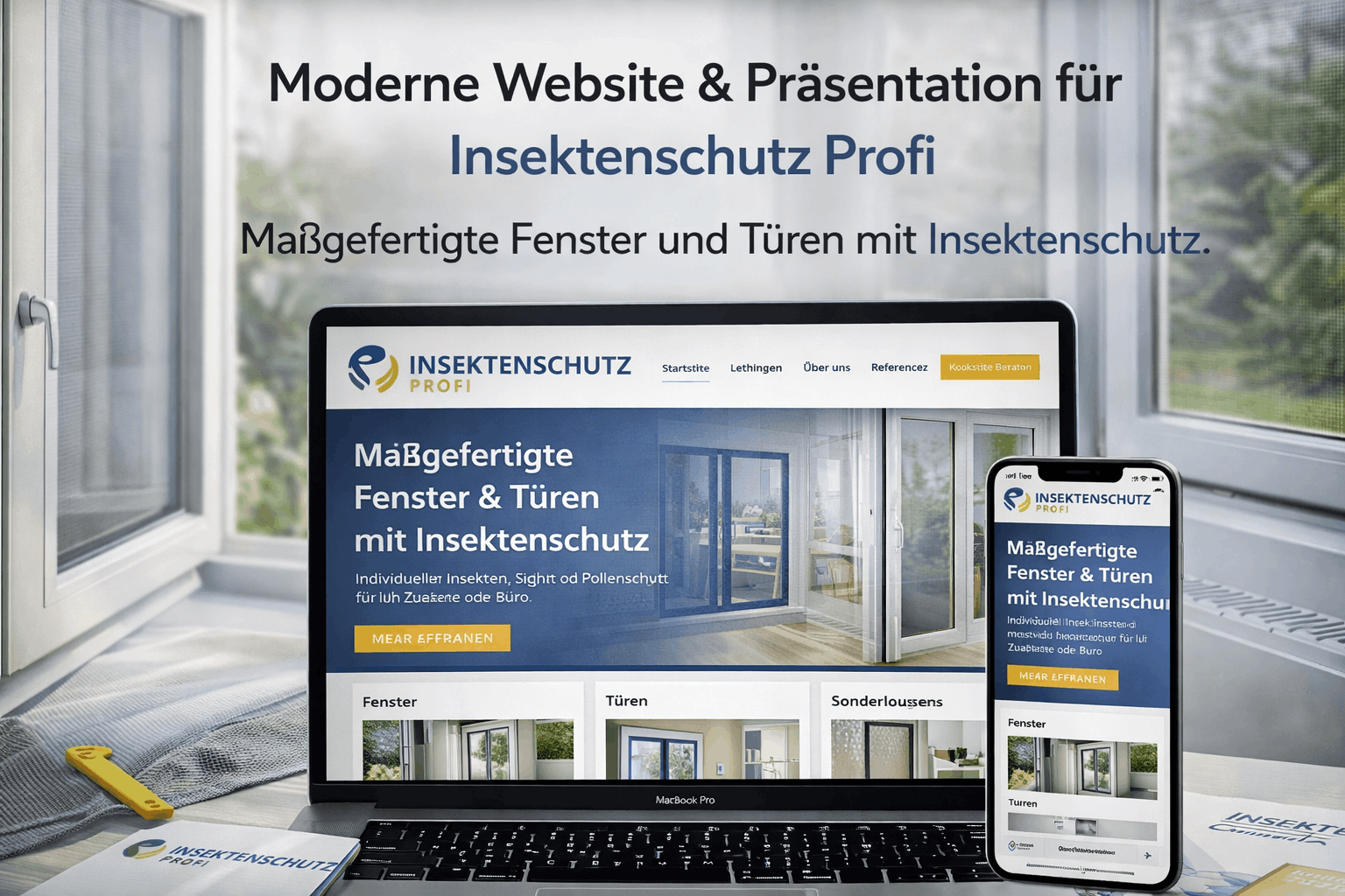 Insektenschutz Profi haben wir eine moderne Website entwickel