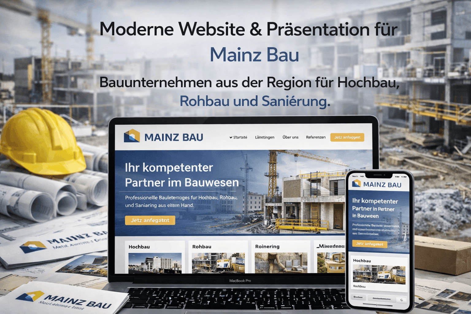 Mainz Bau haben wir eine moderne Website entwickel