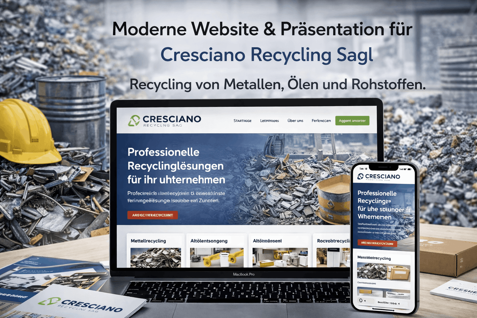 Recycling Sagl haben wir eine moderne Website entwickelt