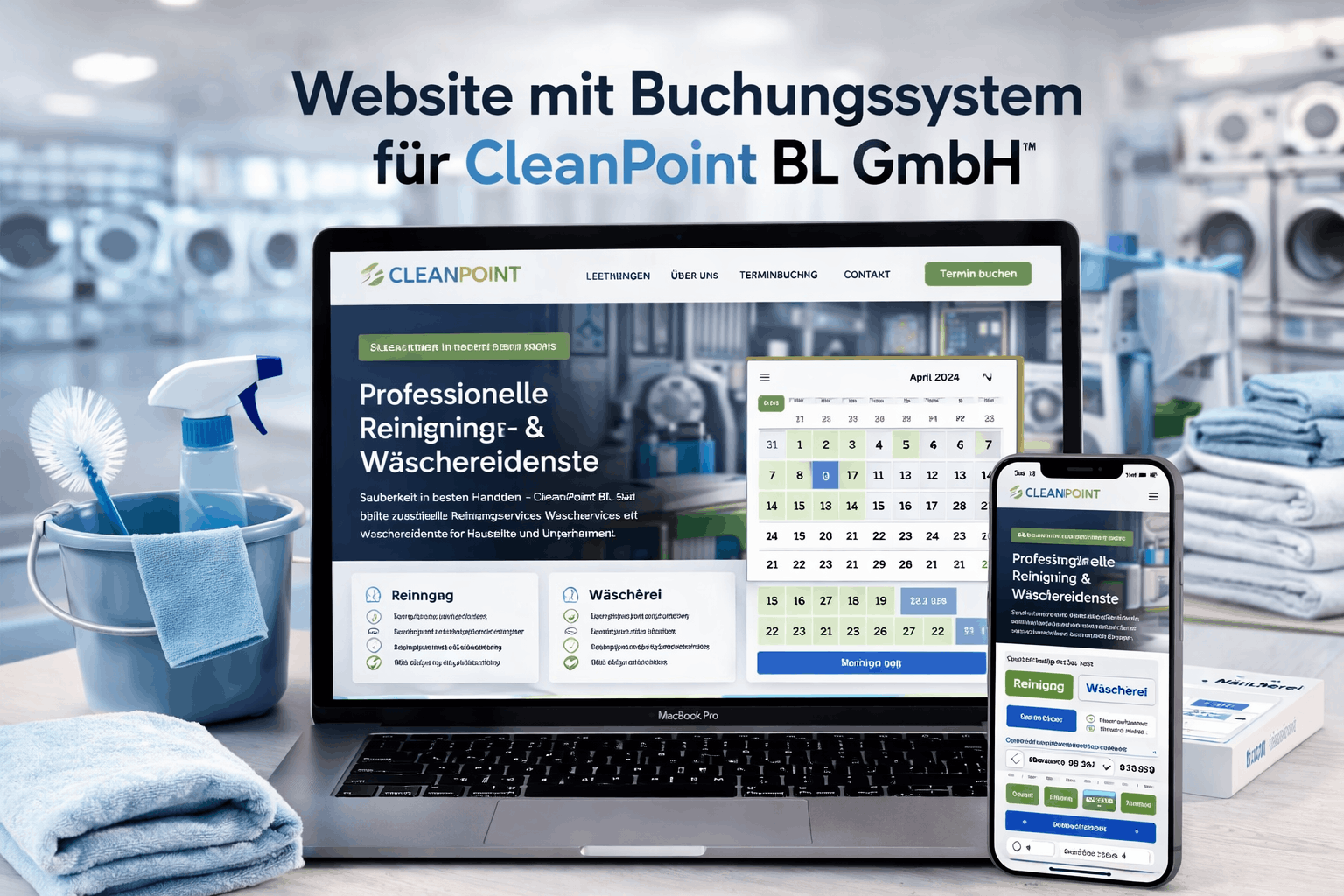 Website mit integriertem Buchungssystem entwickelt