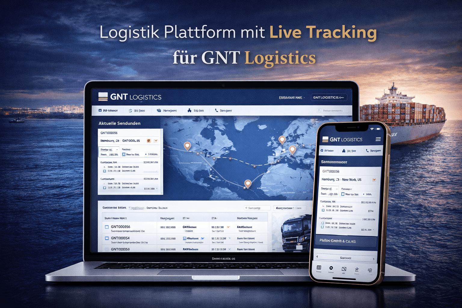 Website mit integriertem Logistiksystem