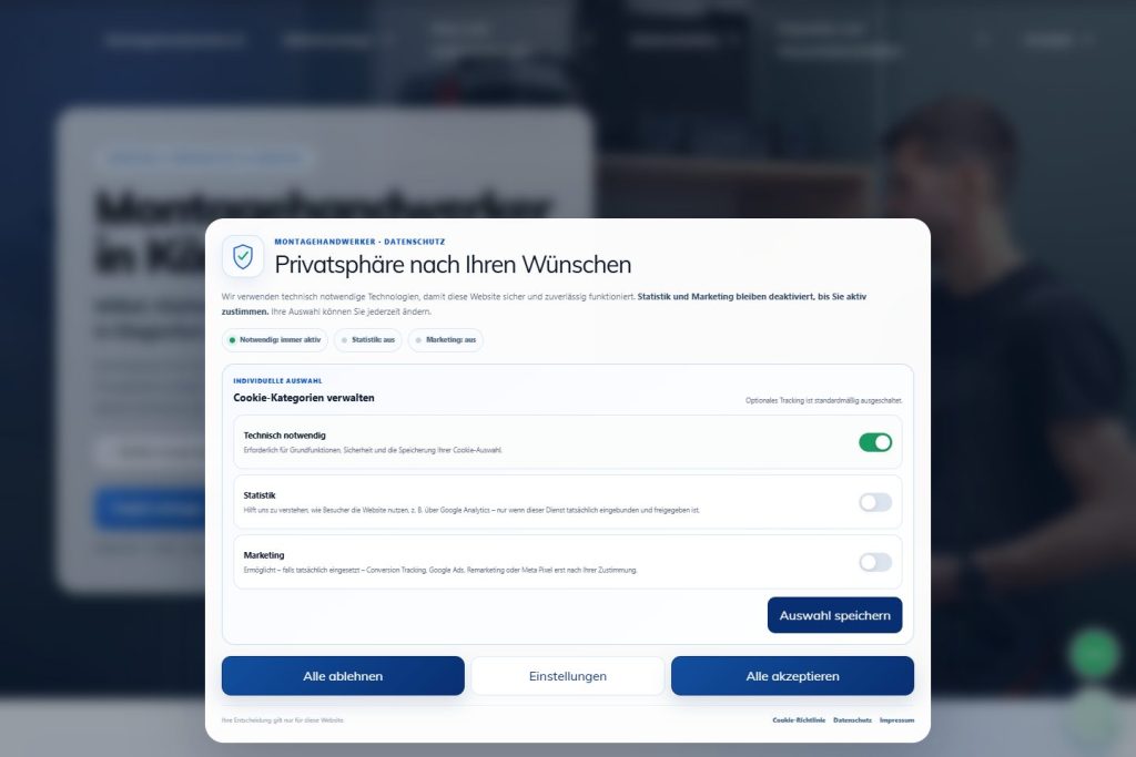 montagehandwerker.at — website screenshot