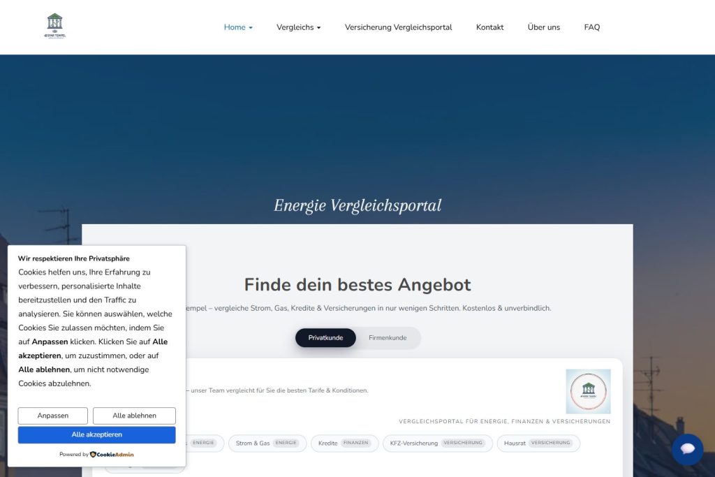 spar-tempel.de — website screenshot